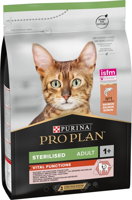 Pro Plan - Sterilised Adult Vital Functions - Kattenvoer - Zalm - 3kg