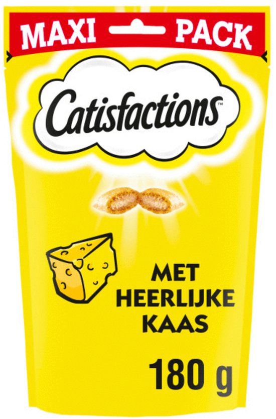 Catisfactions - Kattensnoepjes - Maxi Pack - Kattensnack - Kaas 180g