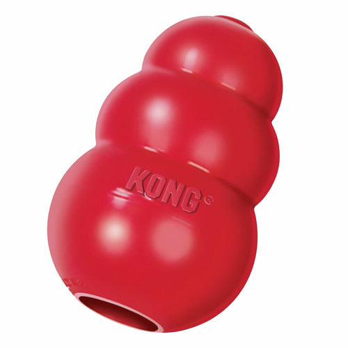Kong - Classic - Snackbal Honden Speelgoed - Rubber - 8.9 cm - Rood - Maat M