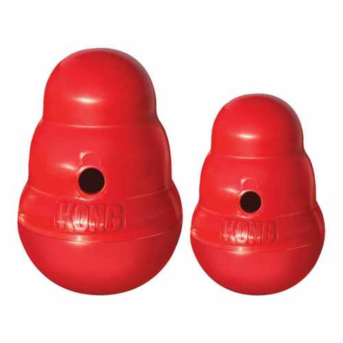 Kong - Snack Dispenser Wobbler - Speelgoed Hond - maat S - 15 cm - Rood