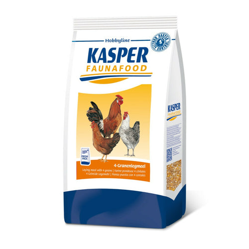 Kasper - Faunafood Hobbyline 4 - Granenlegmeel - Kippenvoer - 4kg