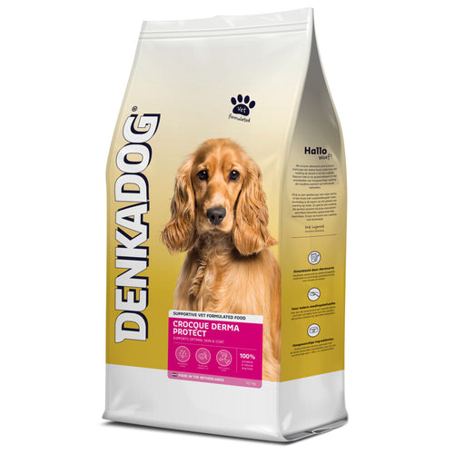 Denkadog - Superior Crocque Derma Protect - Kip Rund Rijst 12.5kg
