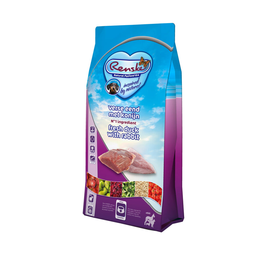 Renske - Eend & Konijn - Compleet, 6.5kg, Geschikt voor Gevoelige Spijsvertering