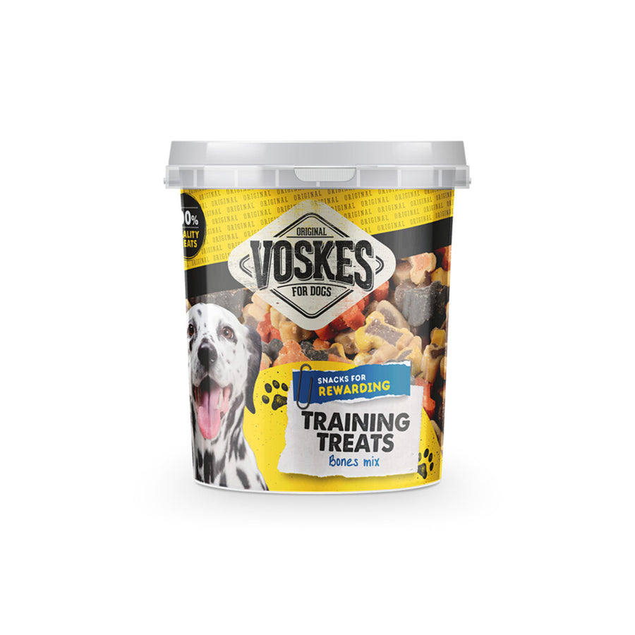 Voskes - Training Mix - Inhoud 500g - Botjes Mix - Zachte hondenkoekjes - Snack hond - Hondenbrokjes - Kauwsnack hond - Emmer