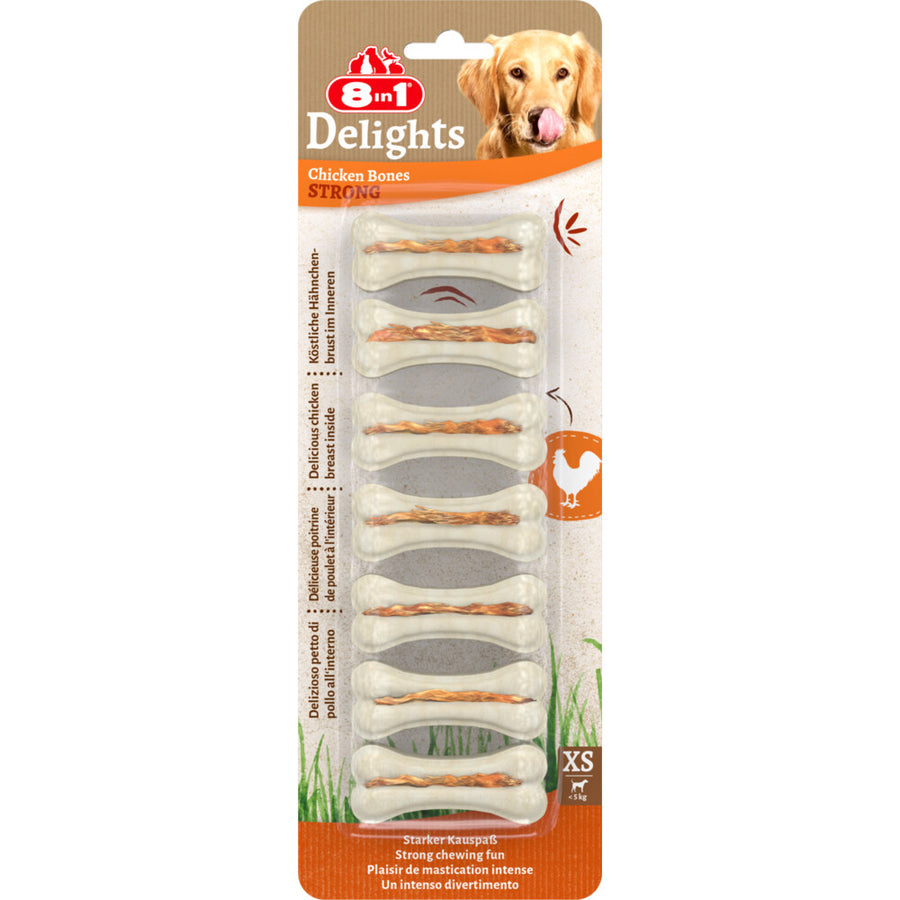 8in1 - Delights Value Bag - Hondensnack - XS