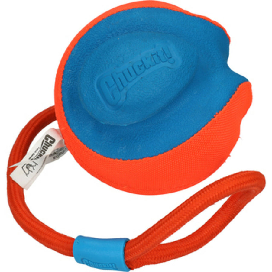 Chuckit! Rope Fetch - Hondenspeelgoed - Hondenbal - Drijvend - EVA - foam/Canvas - Ø13 cm - Oranje/Blauw