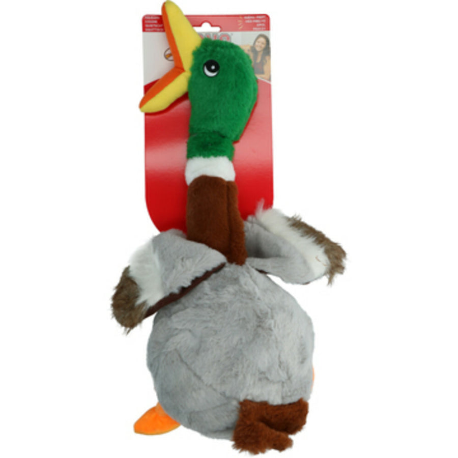 Kong - Shakers Honkers Duck - Hondenspeelgoed - Grijs Bruin Groen Large