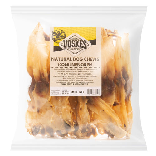 Voskes - Hondensnack Konijnenoren - 400g