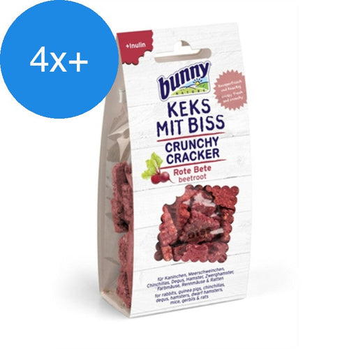 Bunny Nature - Crunchy Cracker Rode Biet - Knaagdierensnacks - 50g - Voordeelbundel