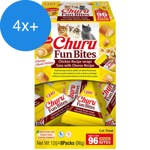 Ciao - Inaba Churu Fun Bites Chicken Wraps - Tonijn 8x8g - Voordeelbundel
