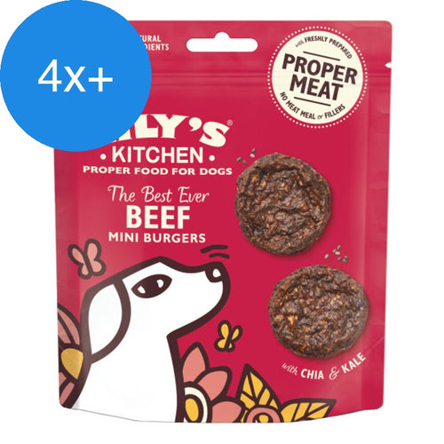 Lily's Kitchen - Hondenvoer Mini Burgers - Rundvlees, Graanvrij - 70g - Voordeelbundel