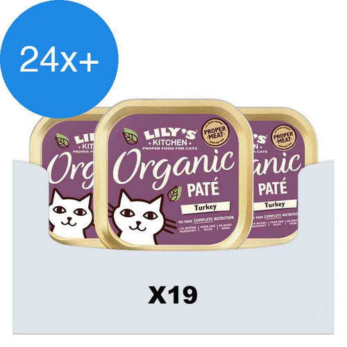 Lily's Kitchen - Biologisch Kalkoen Diner Voor Katten - 85 - Voordeelbundel
