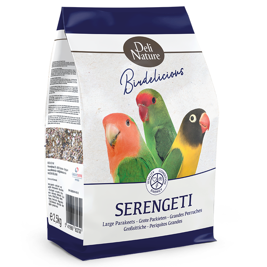 Deli Nature - Grote Parkieten Serengeti Birdelicious - 2,5kg