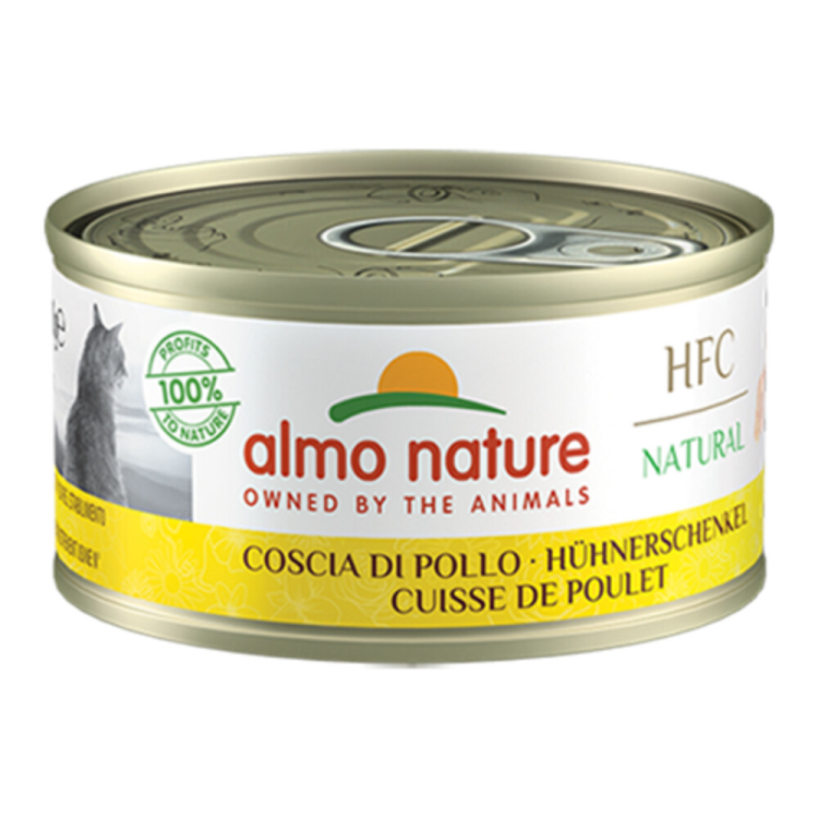 Almo Nature - HFC Natural - Katzenfutter - Hähnchenschenkelfleisch - 70g