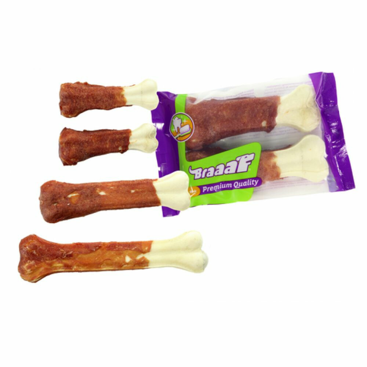 Braaaf – Gepresster Entenknochen 12,5 cm – Hundesnack – 2 Stück