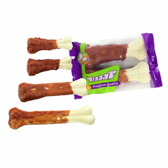 Braaaf - Geperst Bot Eend 12,5cm - Hondensnack - 2 stuks