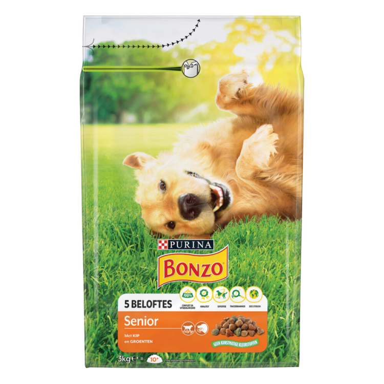 Bonzo - Senior Dry Food Chicken &amp; Vegetables - 3kg