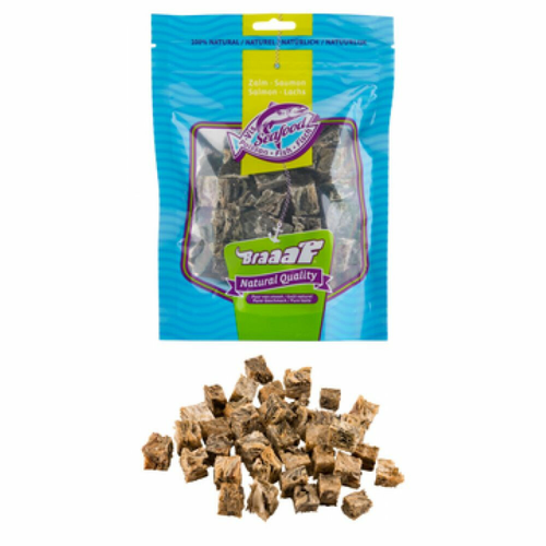 Braaaf – Fischsnack Lachshautwürfel – Hundesnack – 70 g