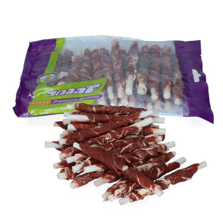 Braaaf – Roll Sticks Rind &amp; Fisch 12 cm – Hundesnack – 250 g