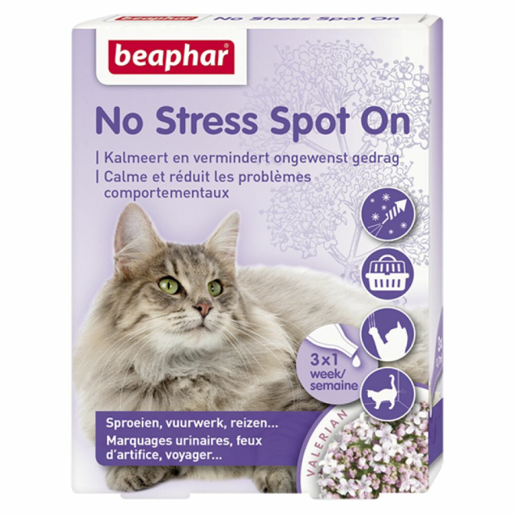 Beaphar - No Stress Spot-On Cat - 3 Pipetten