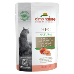 24x Almo Nature - HFC Natural - Kattenvoer - Zalm & Pompoen - 55g