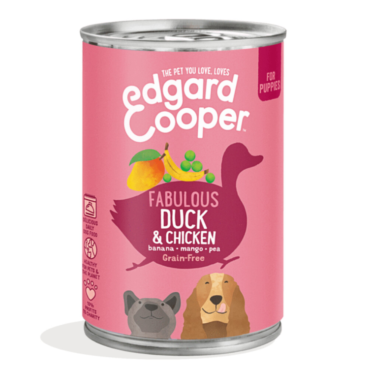Edgard &amp; Cooper - Dose - Frischfleisch - Welpe - Ente &amp; Huhn - 400g