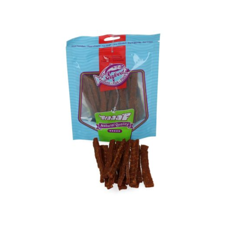 Braaaf - Visstrips met Zalm - Hondensnack - 70g