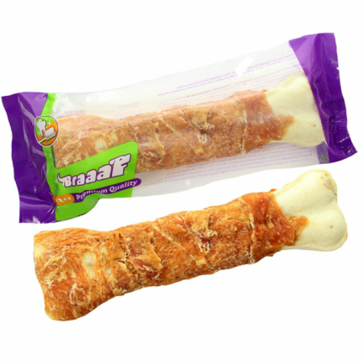 Braaaf – Gepresster Hühnerknochen – Hundesnack – 20 cm