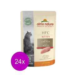 24x Almo Nature - HFC Kitten - Kattenvoer - Kip - 55g