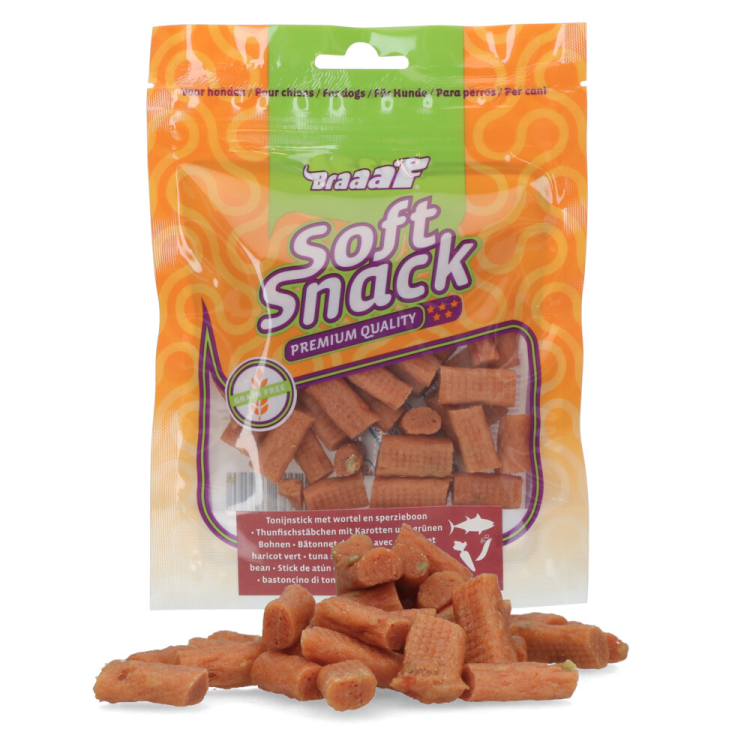 Braaaf - Tuna Sticks with Carrot &amp; Green Beans - Dog Snack - 85g