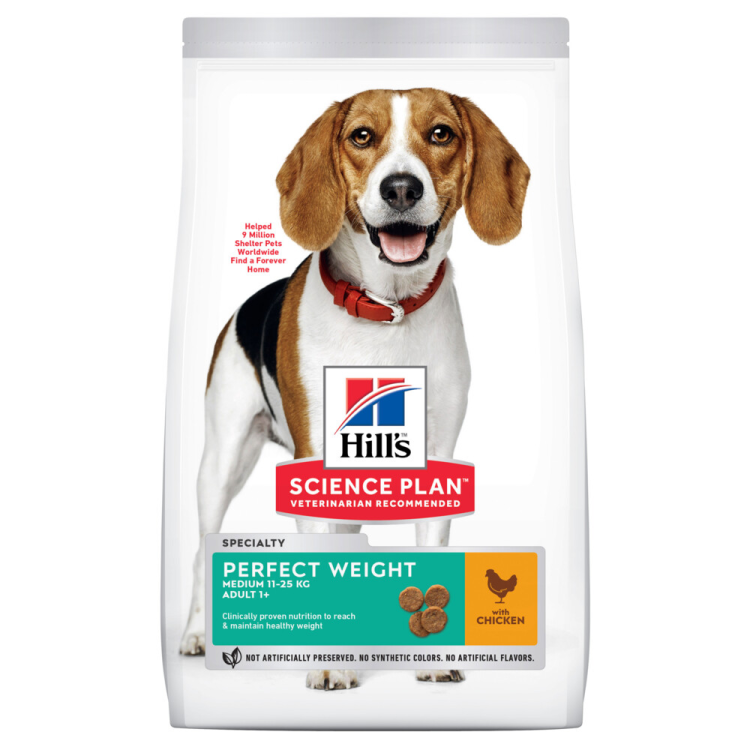 Hill's Canine - Science Plan - Dog food - Adult Perfect Weight - Medium - Chicken