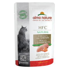 24x Almo Nature - HFC Natural - Kattenvoer - Kip & Garnaal - 55g