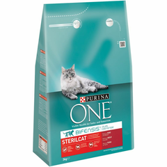 Purina One - Sterilcat Rund & Tarwe - Kattenvoer - 3kg