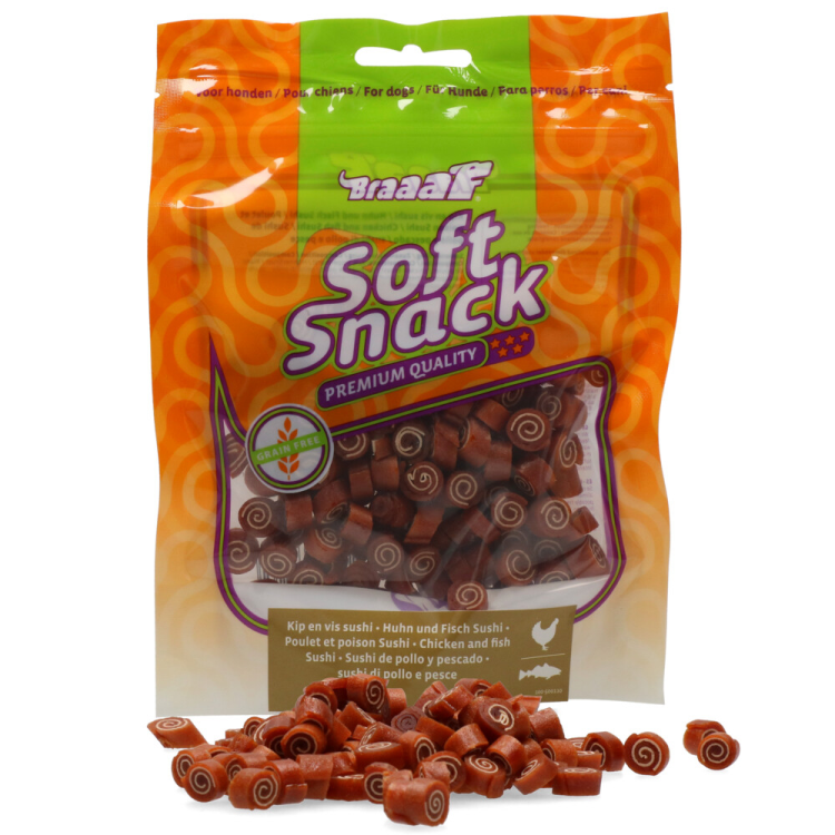Braaaf - Sushi Kip & Vis - Hondensnack - 85g
