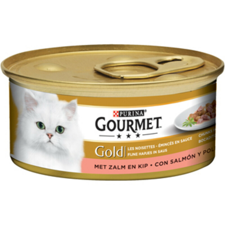 Gourmet - Gold Fine Bites Lachs &amp; Huhn - Katzenfutter - 85g