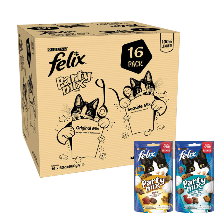 Felix - Party Mix Original &amp; Seaside Multipack -16x60g