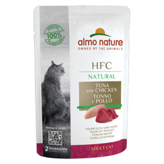 24x Almo Nature - HFC Natural - Kattenvoer - Tonijn & Kip - 55g
