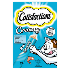 Catisfactions - Cat Snack - Salmon - Creamy Snacks - 4 x 10g