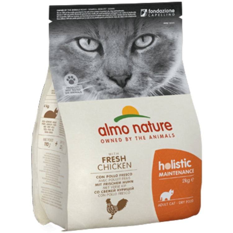 Almo Nature - Ganzheitliche Pflege - Katzenfutter - Huhn &amp; Reis - 2kg