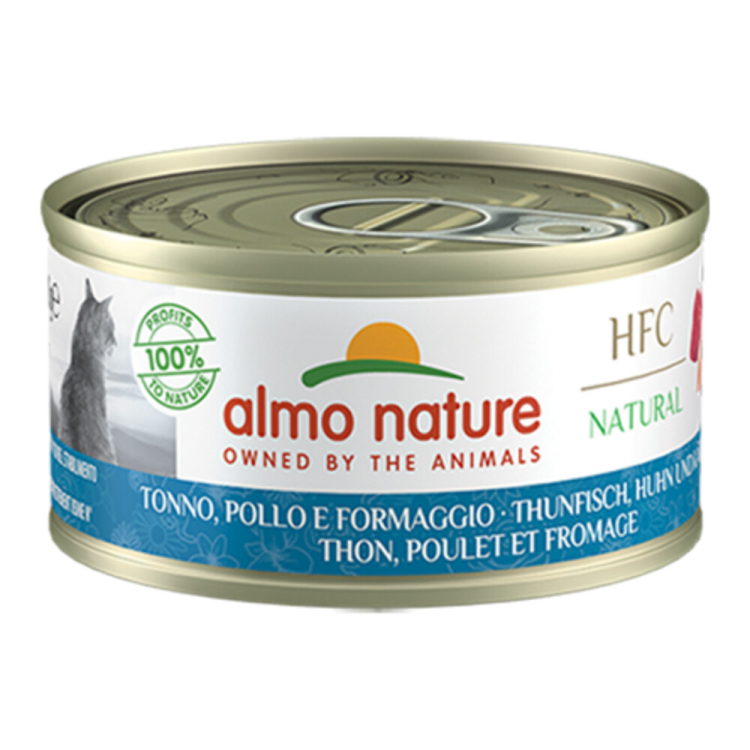 Almo Nature - HFC Natural - Kattenvoer - Tonijn, Kip & Kaas - 70g