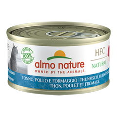 Almo Nature - HFC Natural - Kattenvoer - Tonijn, Kip & Kaas - 70g