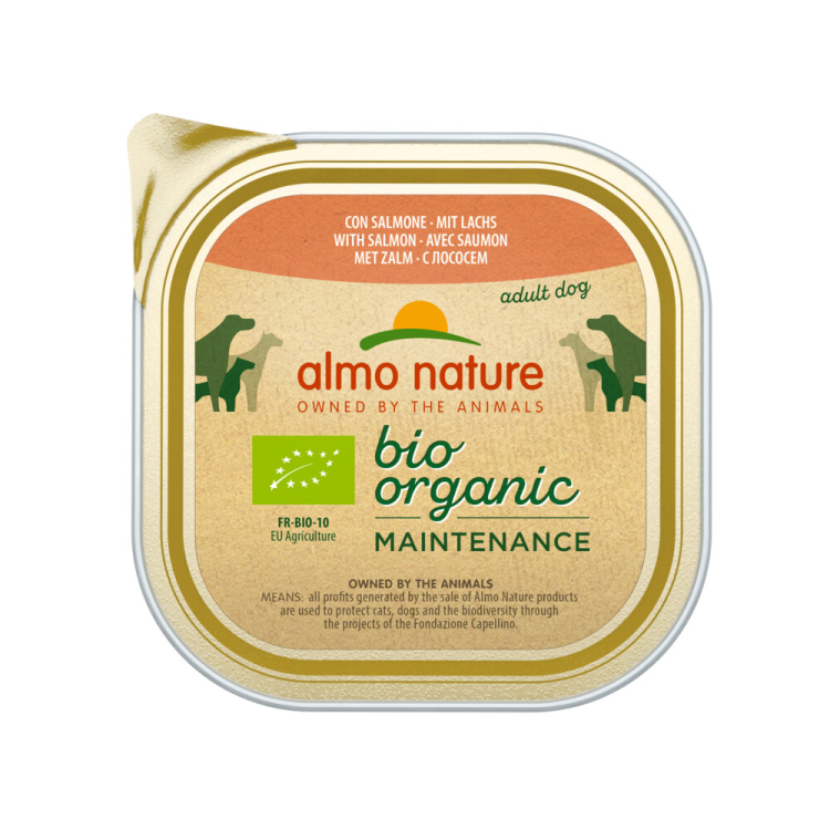 9x Almo Nature - Bio Organic Maintenance - Dog Food - Salmon - 300g