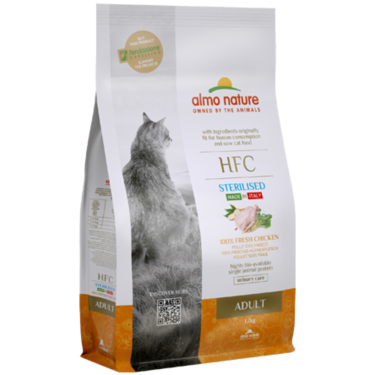 Almo Nature - HFC Adult - Sterilisiert - Katzenfutter - Frisches Huhn - 1,2 kg
